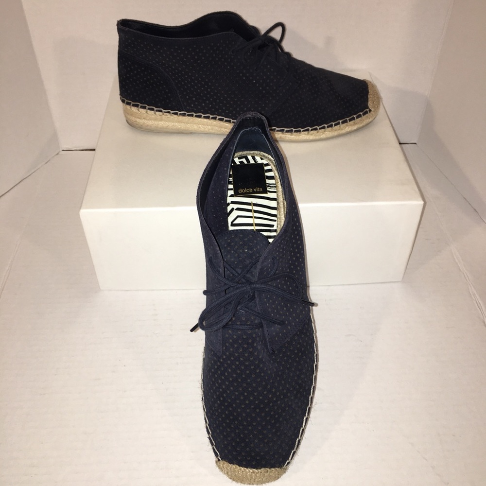 DOLCE VITA Espadrille Wedge, Navy SZ 10